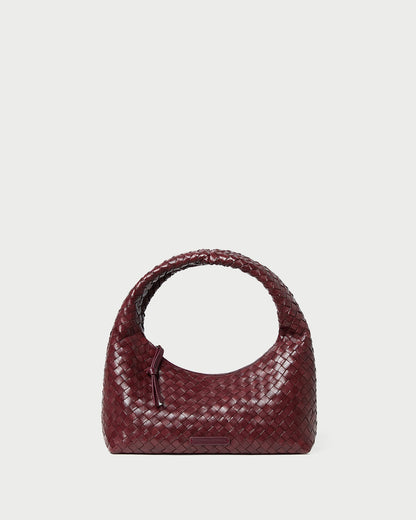 Mercer Maroon Woven Shoulder Bag