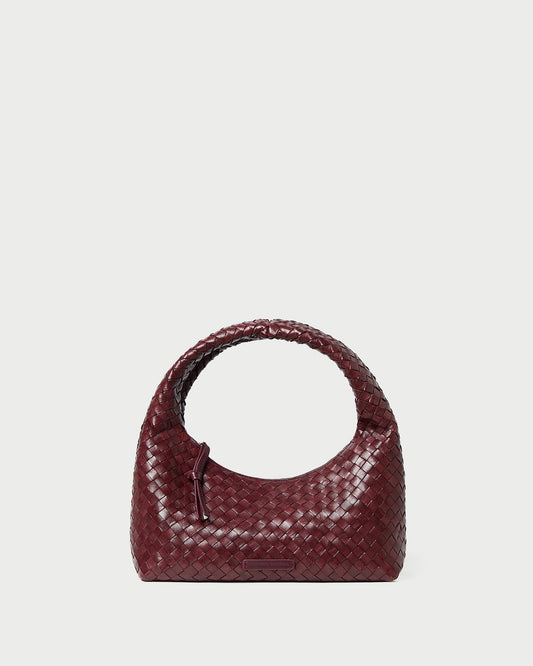 Mercer Maroon Woven Shoulder Bag