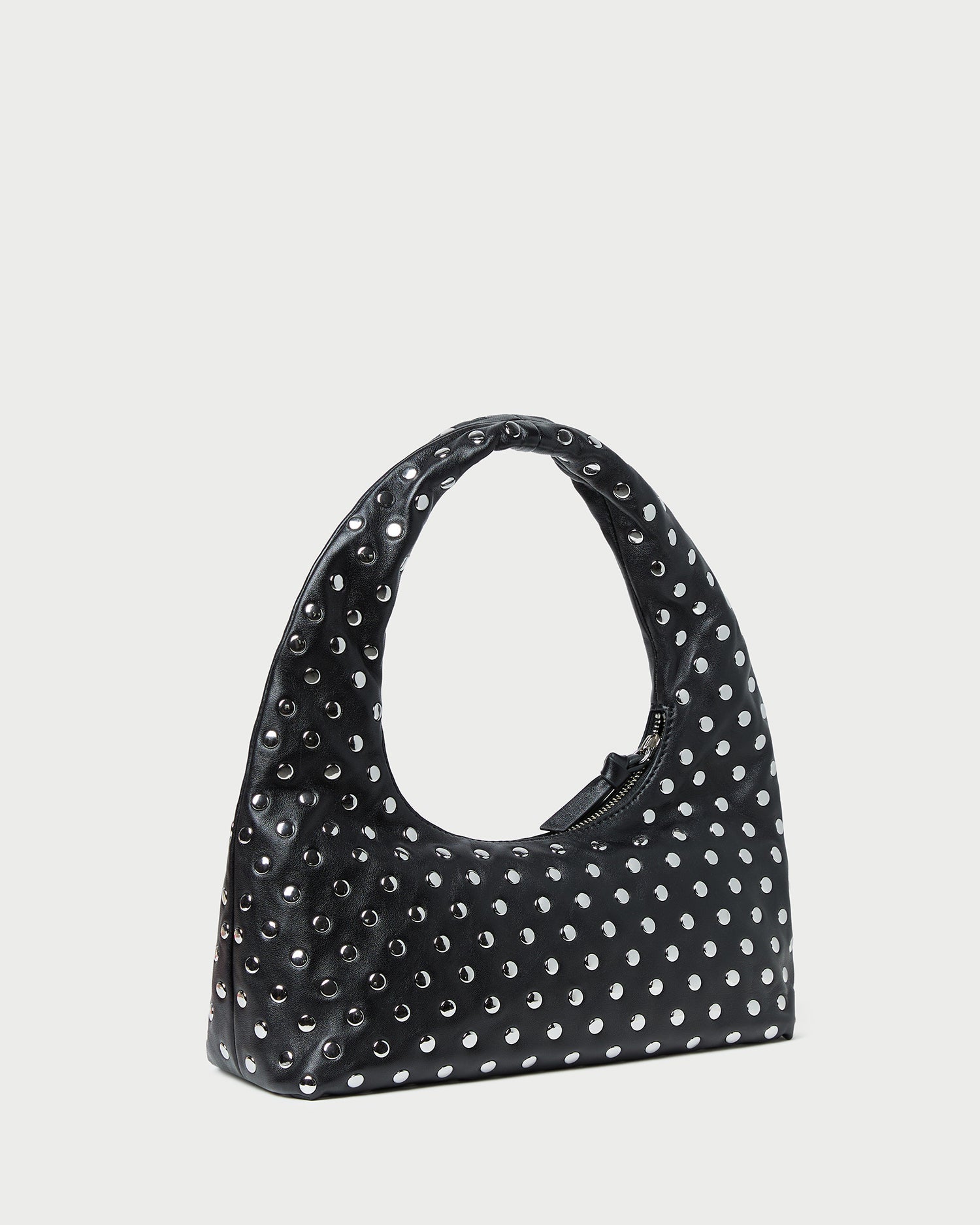 Mercer Black/Silver Leather Shoulder Bag