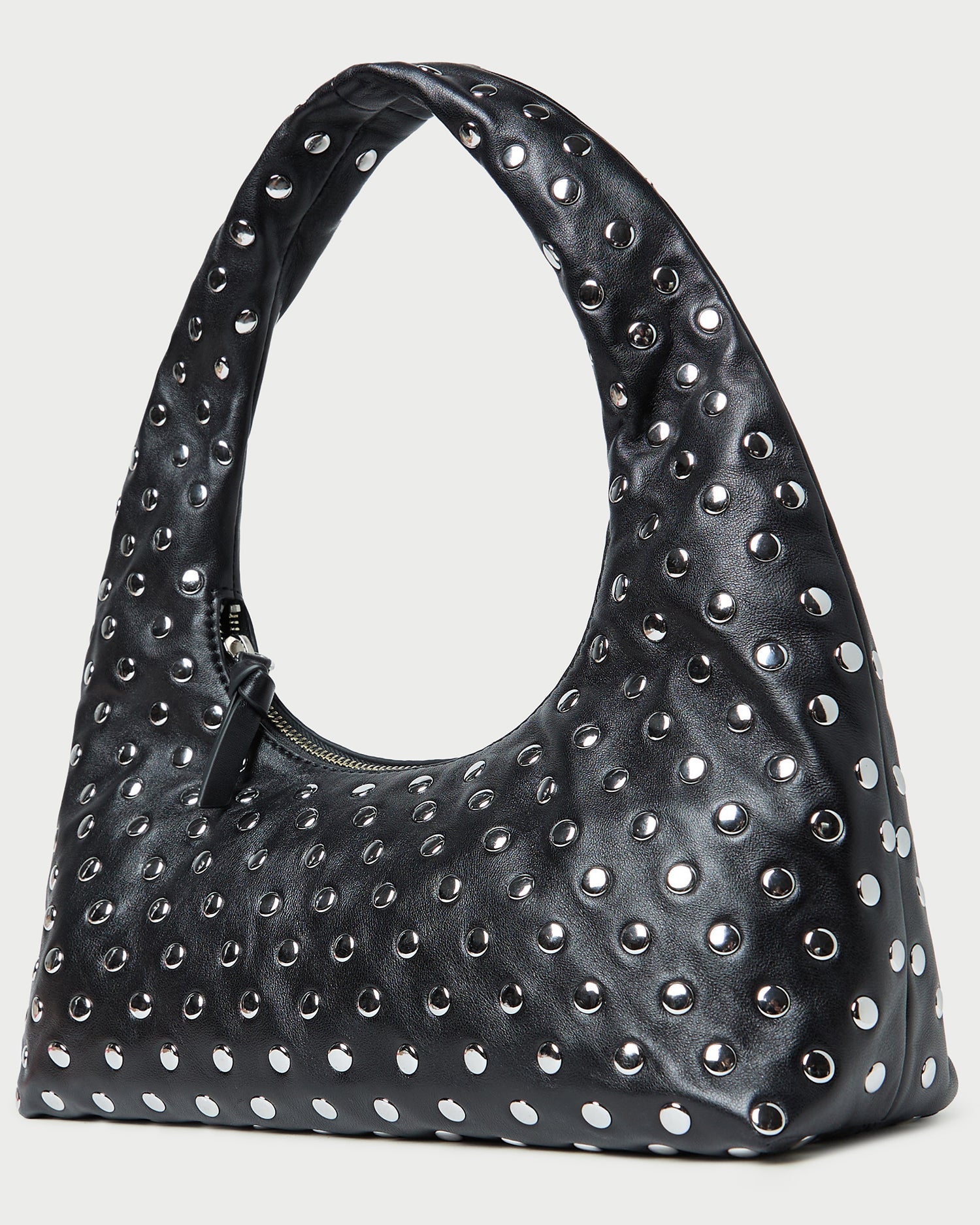 Mercer Black/Silver Leather Shoulder Bag