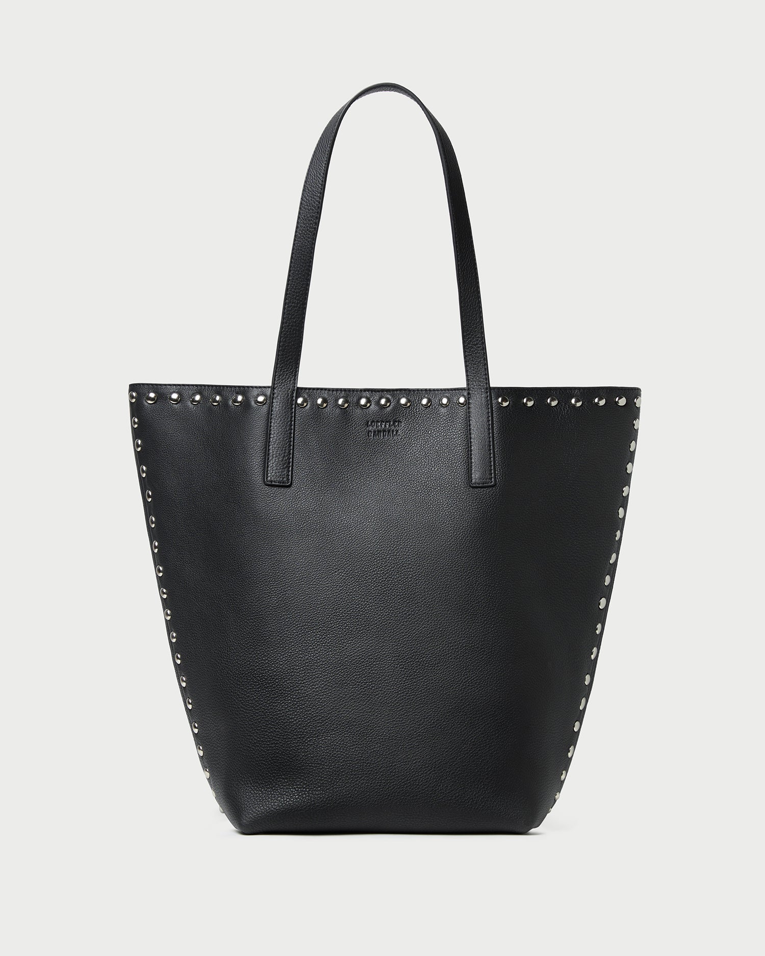 Walker Black/Silver Leather Tote