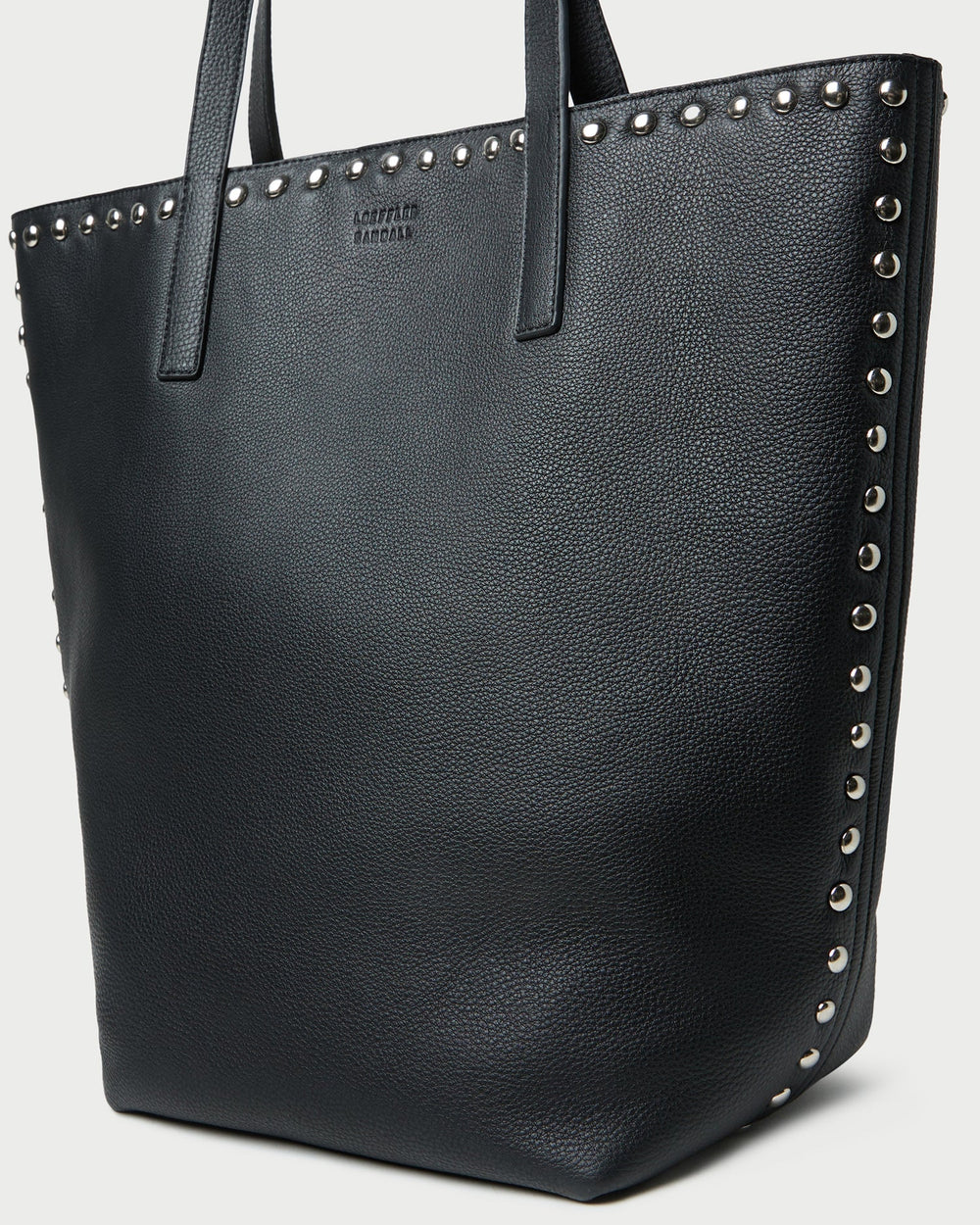 Walker Black/Silver Leather Tote