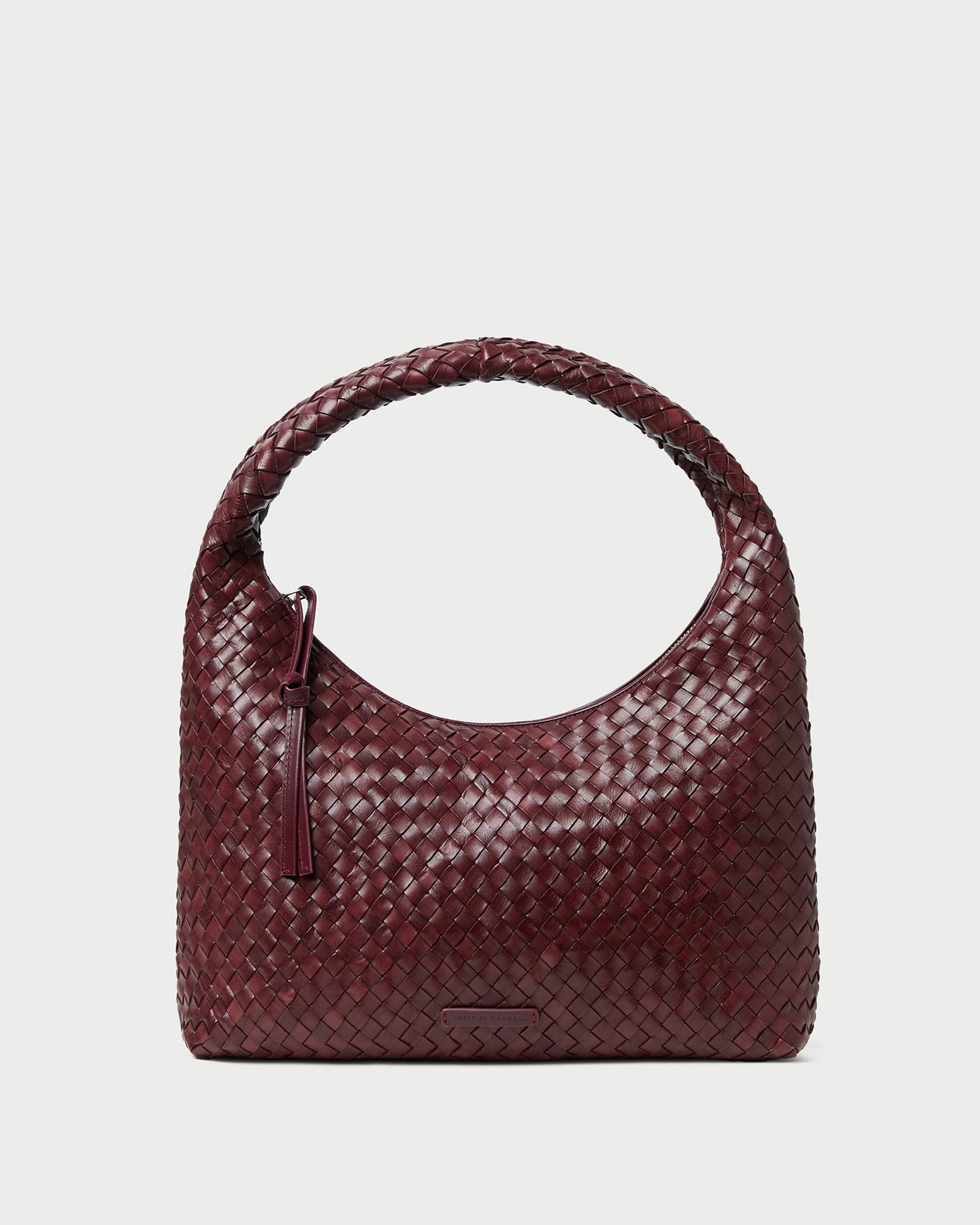 Willow Maroon Woven Hobo Bag