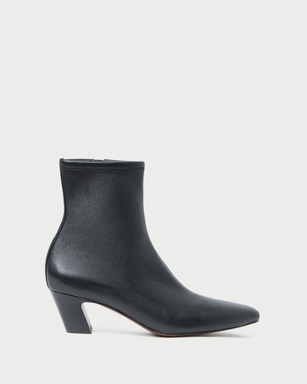 Doria Black Leather Ankle Boot
