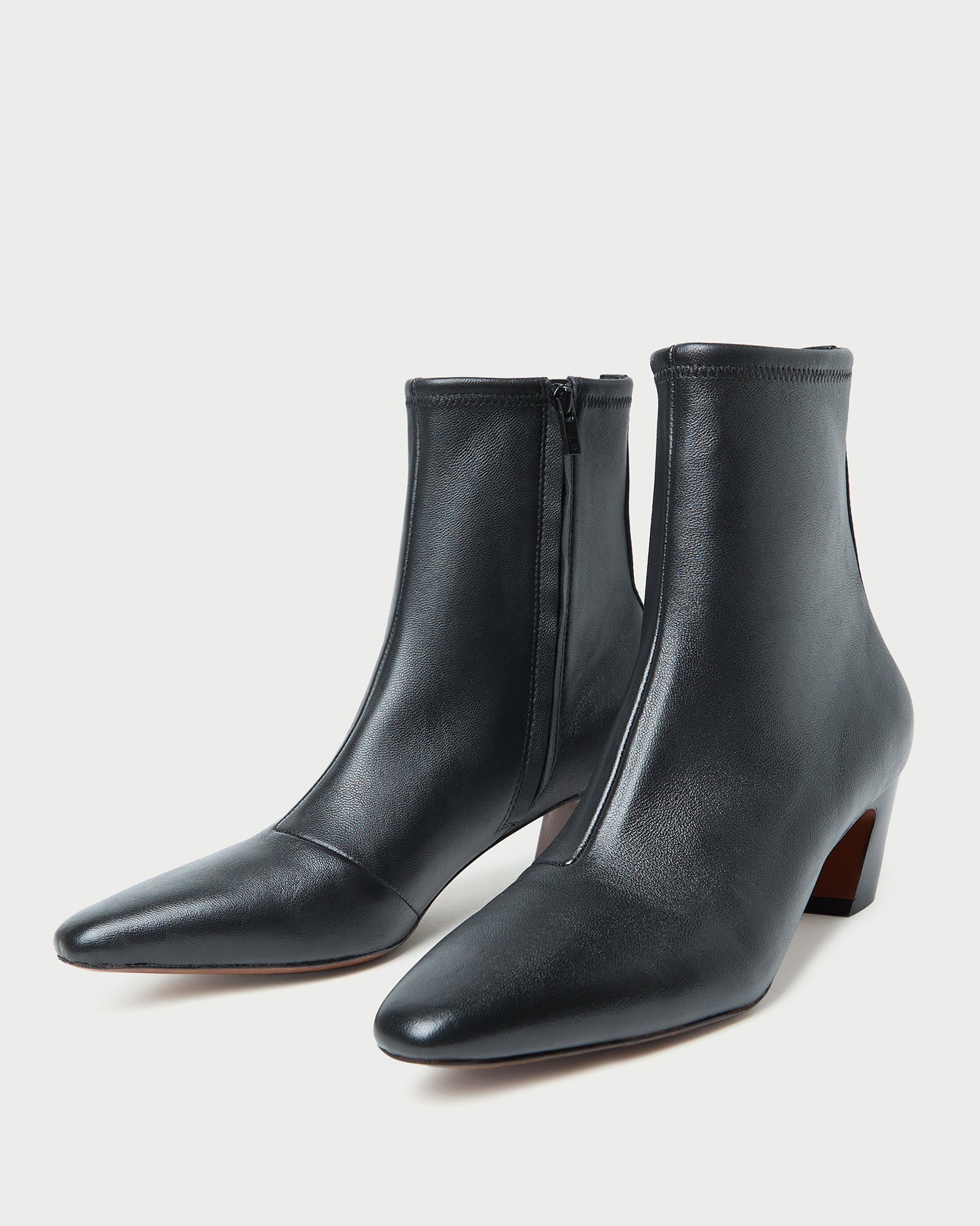 Doria Black Leather Ankle Boot