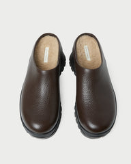 Gemma Brown Leather Lug Mule