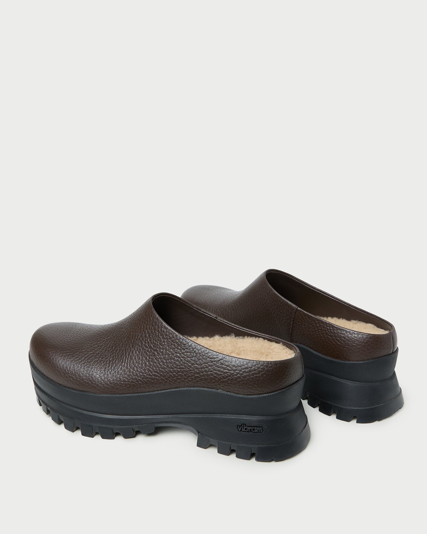 Gemma Brown Leather Lug Mule