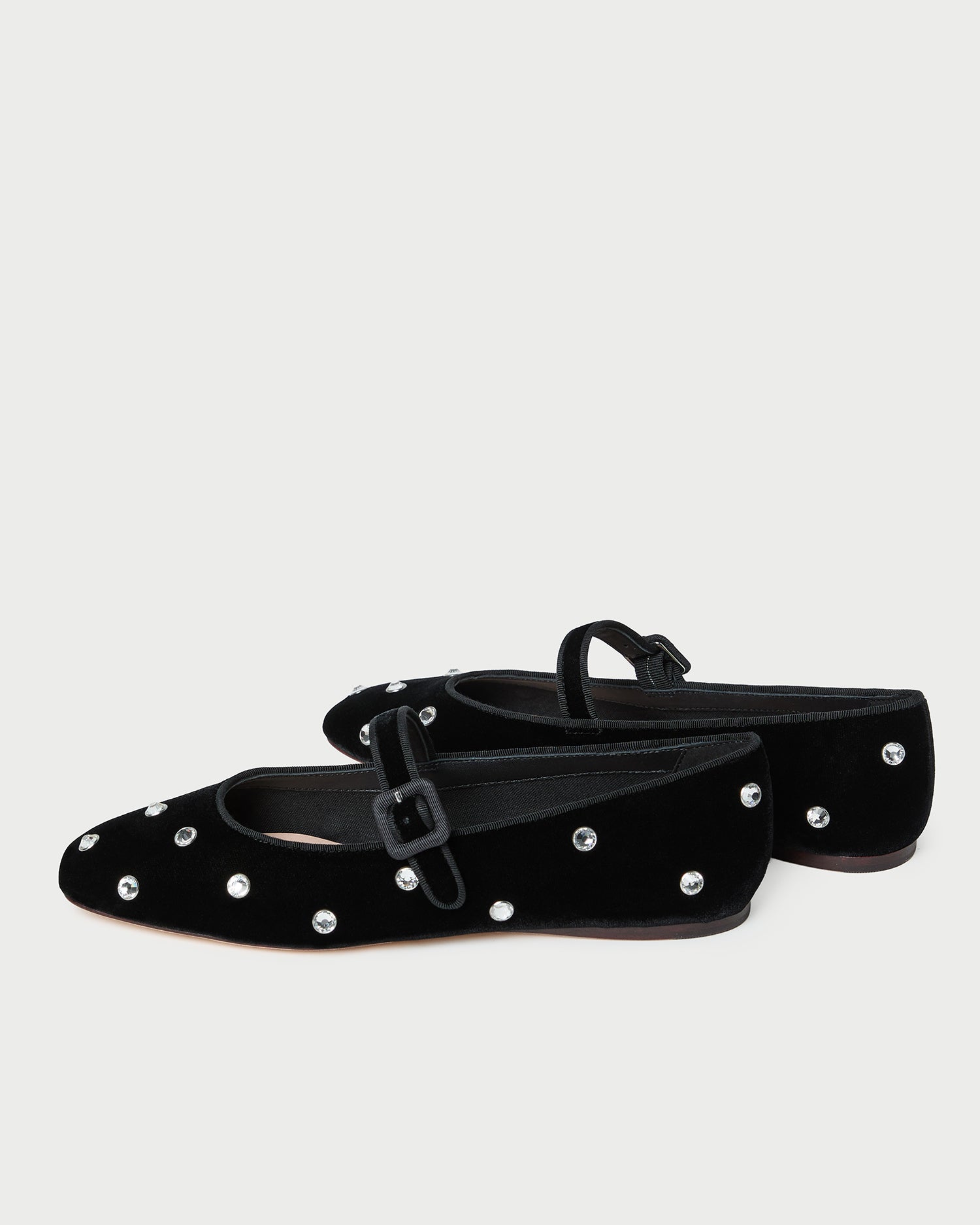 Ginger Black/Crystal Velvet Mary Jane