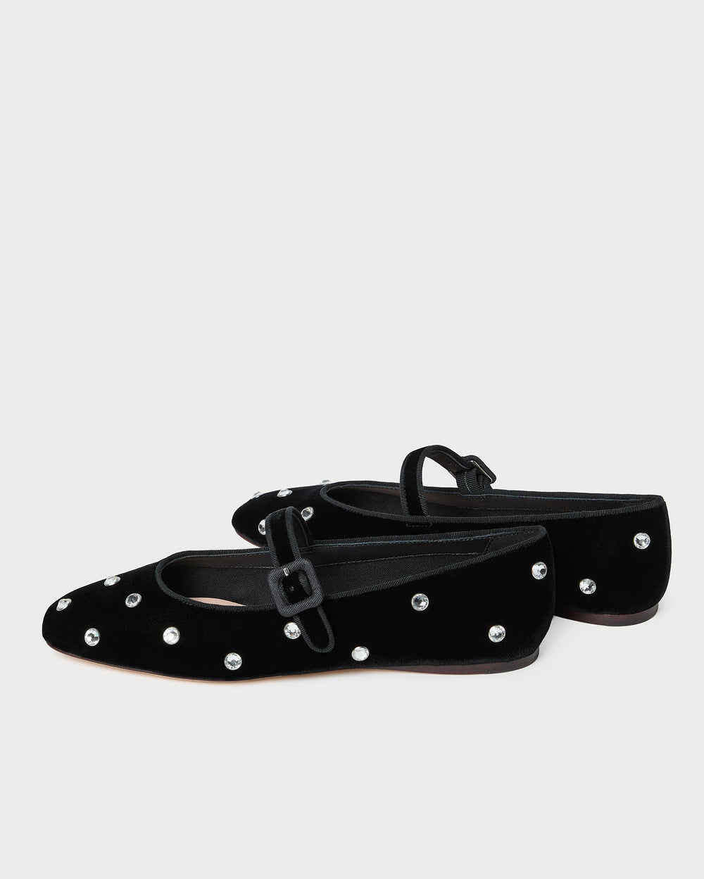 Ginger Black/Crystal Velvet Mary Jane