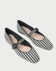 Ginger Black/White Gingham Mary Jane