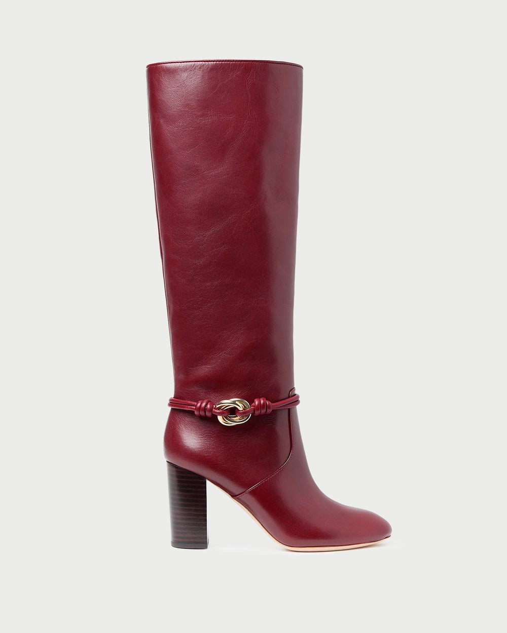 Goldy Wine/Gold Leather Tall Boot