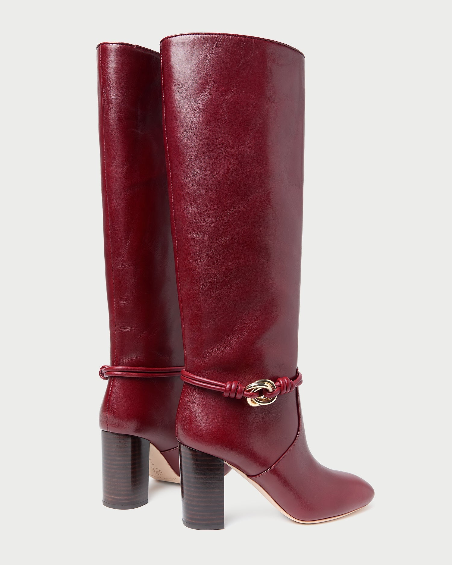 Goldy Wine/Gold Leather Tall Boot