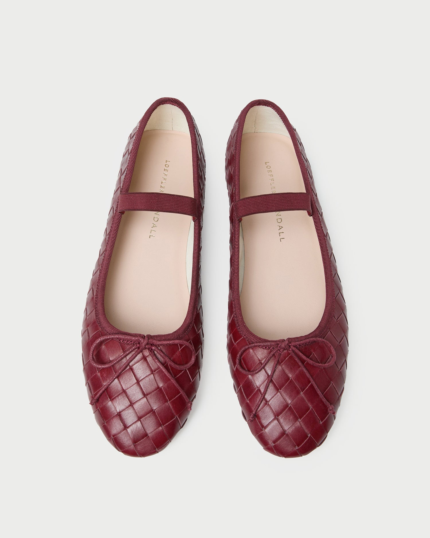 Leonie Wine Woven Ballet Flat