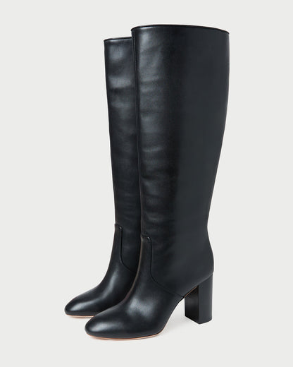Goldy Black Wide-Calf Boot