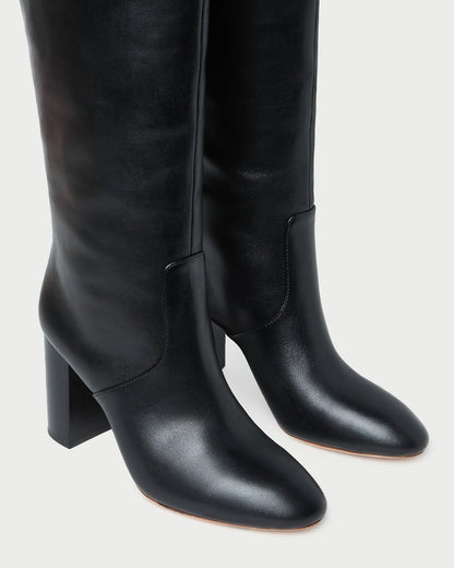 Goldy Black Wide-Calf Boot