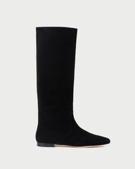 Lillian Black Suede Tall Boot
