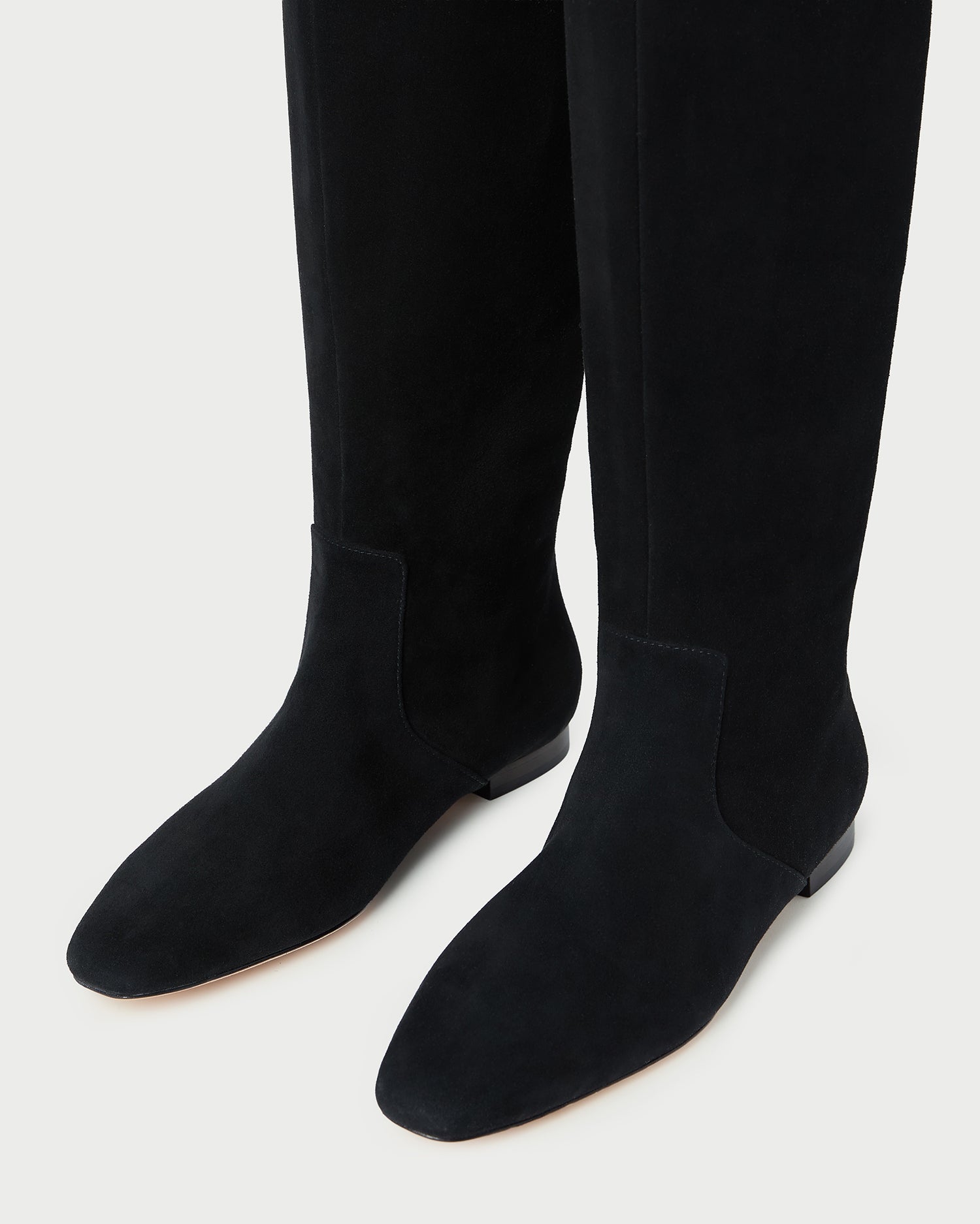 Lillian Black Suede Tall Boot