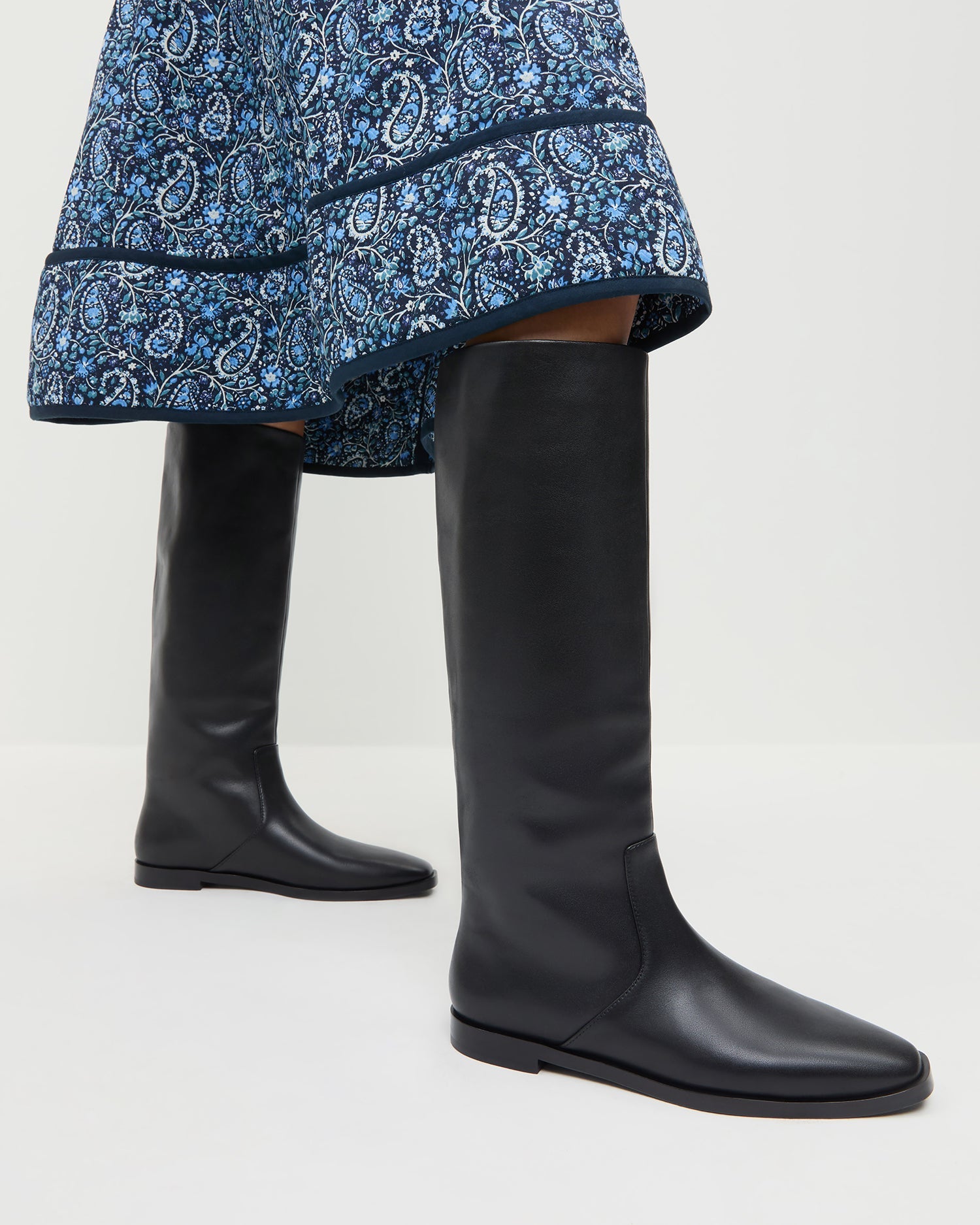 Tilly Black Leather Tall Boot