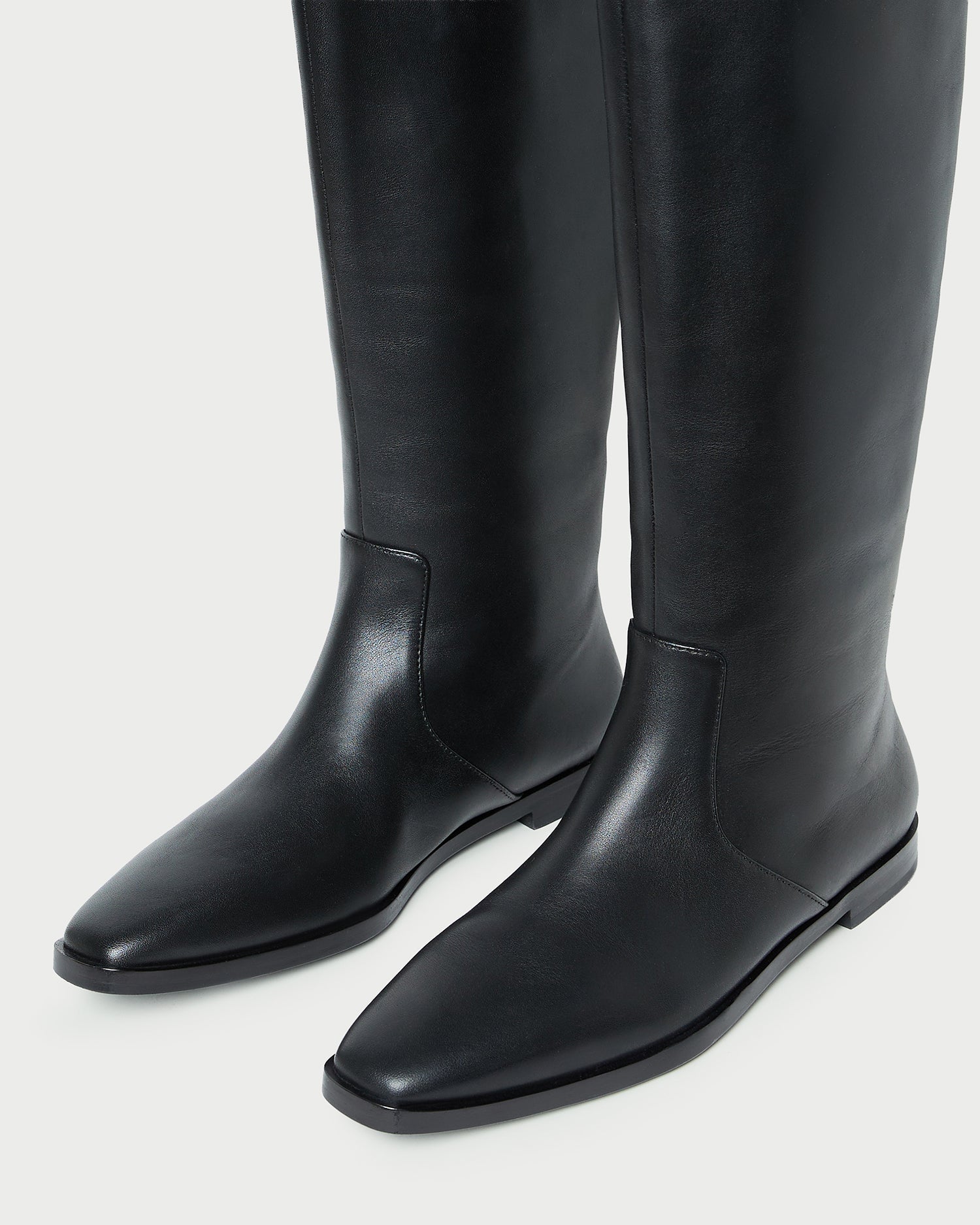 Tilly Black Leather Tall Boot