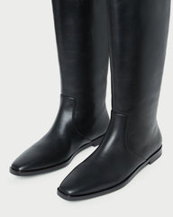 Tilly Black Leather Tall Boot