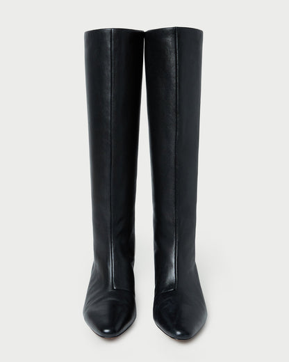 Marley Black Leather Tall Boot
