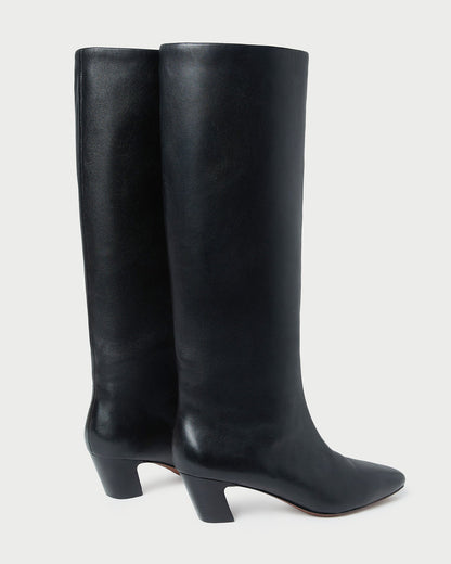 Marley Black Leather Tall Boot