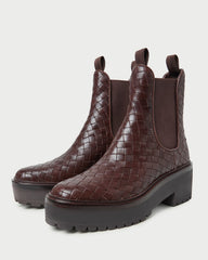 Reggie Espresso Woven Chelsea Boot
