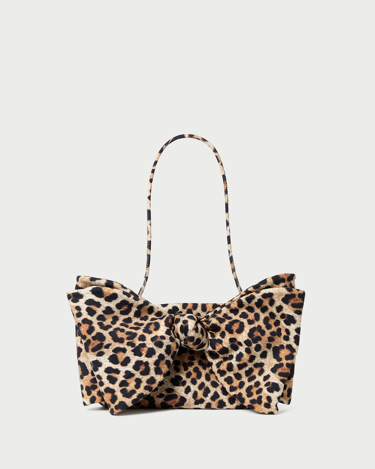 Valerie Leopard Jersey Bow Bag