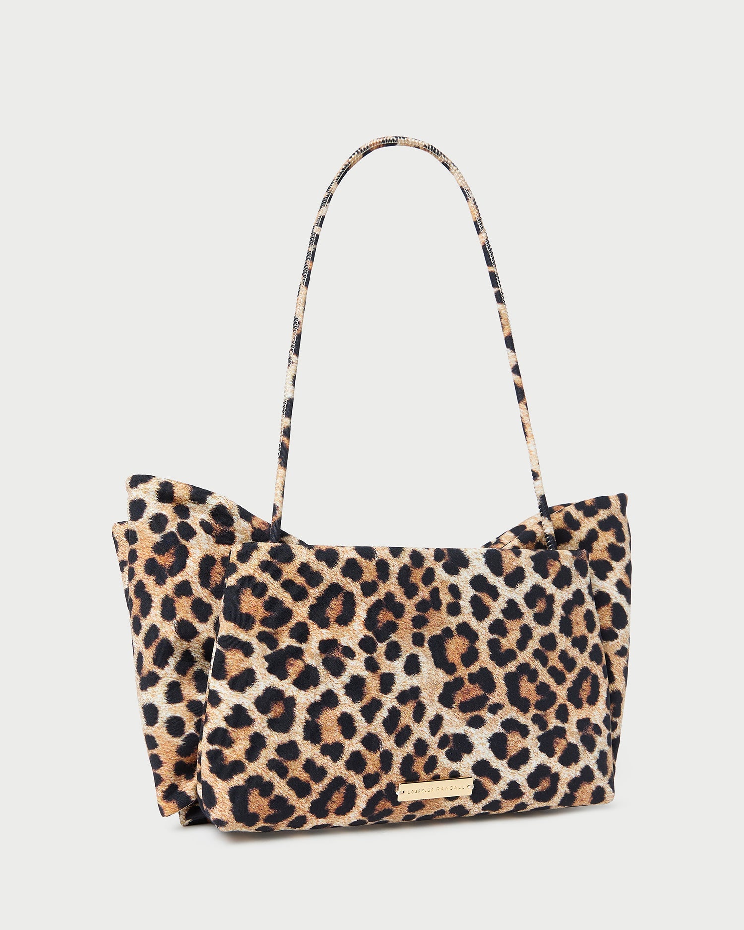 Valerie Leopard Jersey Bow Bag