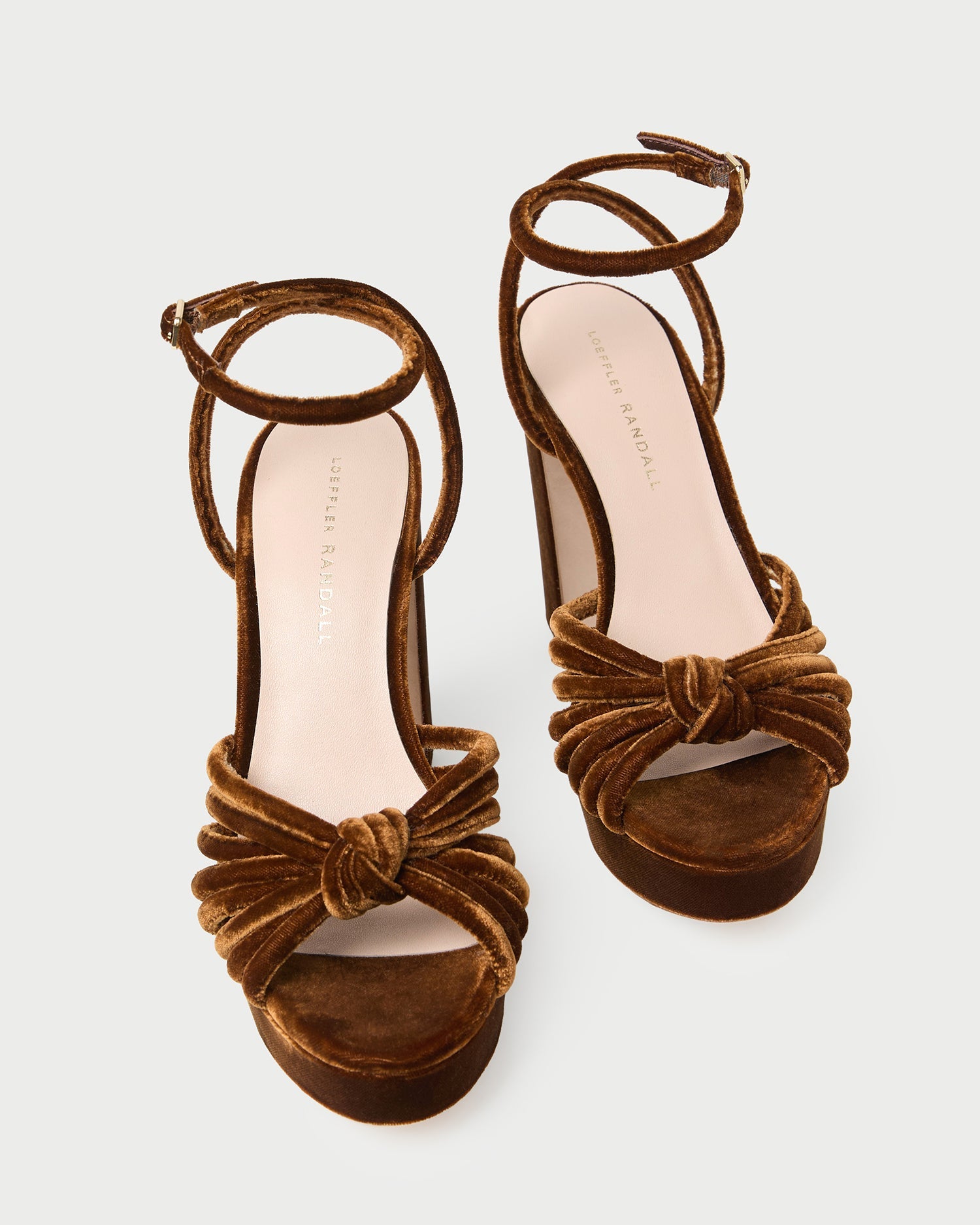 Rivka Brown Velvet Platform Sandal