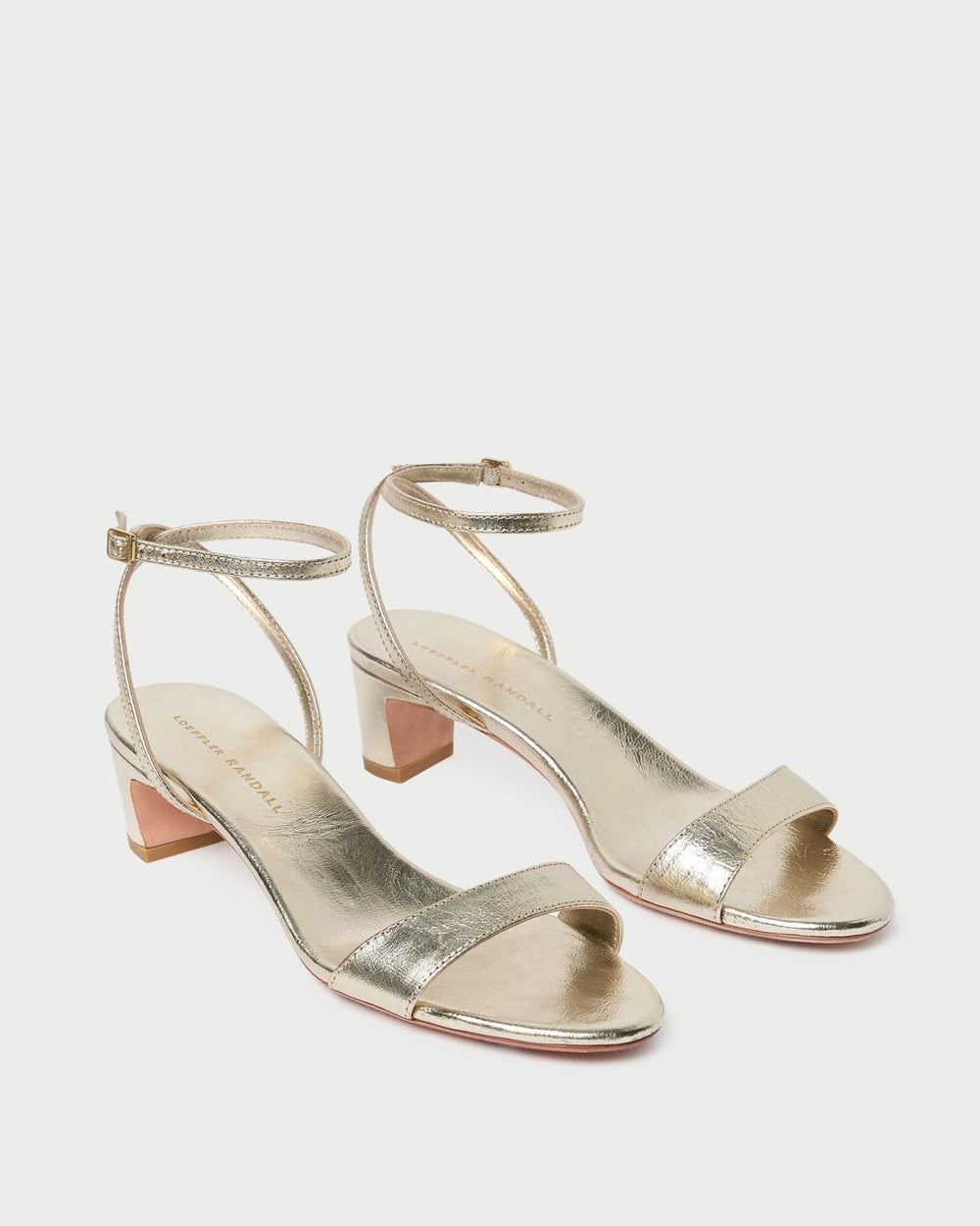 Loeffler Randall Alice Champagne Leather Sandal | Women Heeled Sandals