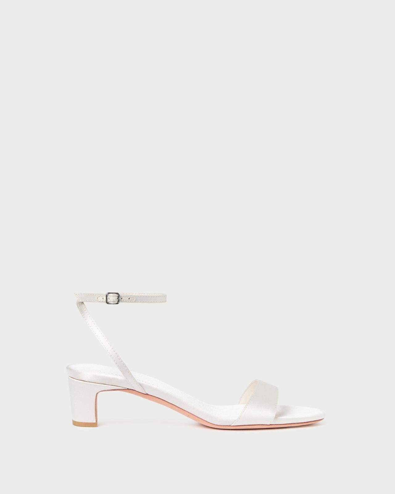 Loeffler Randall Alice Cream Satin Sandal | Women Heeled Sandals