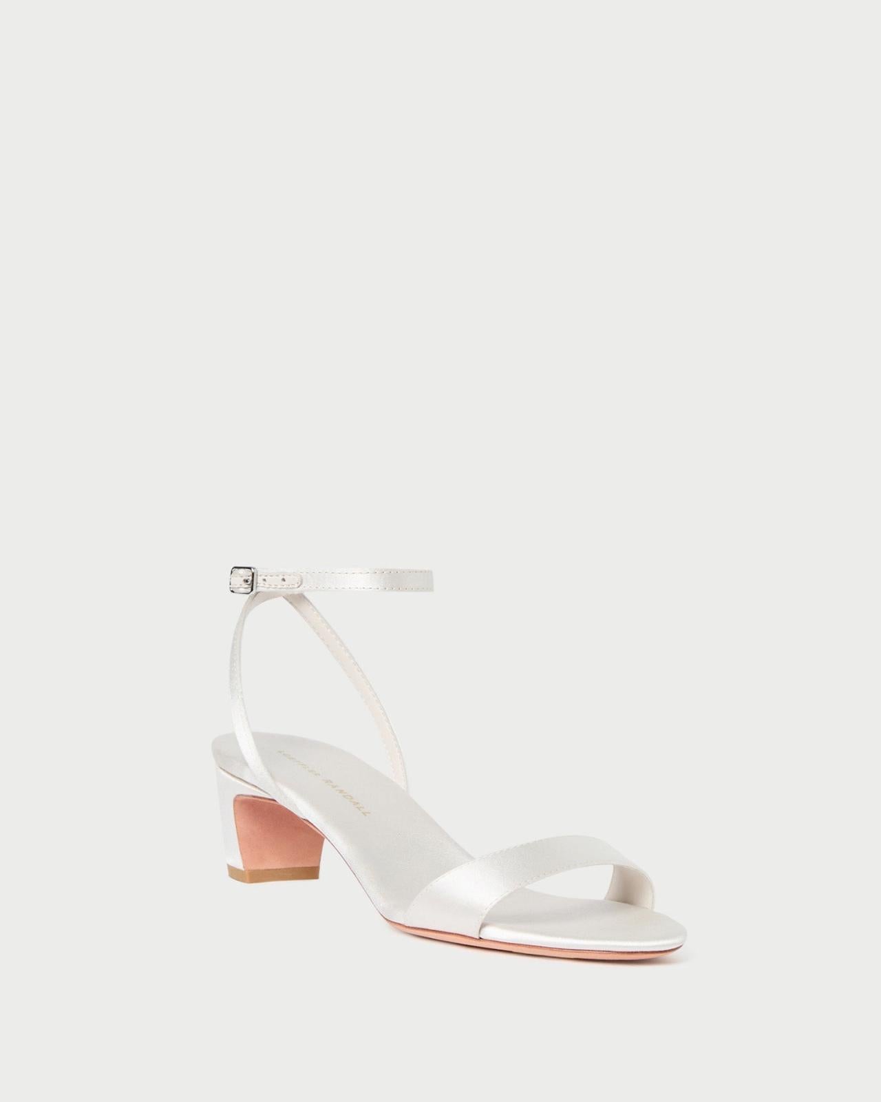 Loeffler Randall Alice Cream Satin Sandal | Women Heeled Sandals
