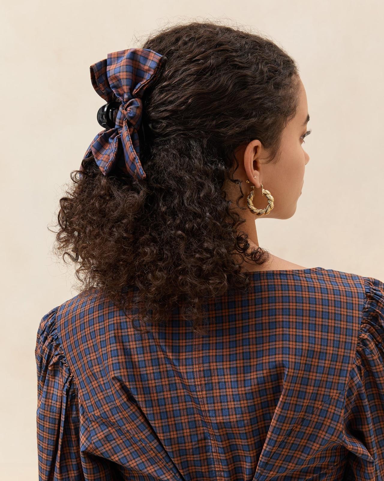 Loeffler Randall Anika Navy/Rust Bow Claw Clip | Women Accessories