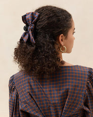 Loeffler Randall Anika Navy/Rust Bow Claw Clip | Women Accessories