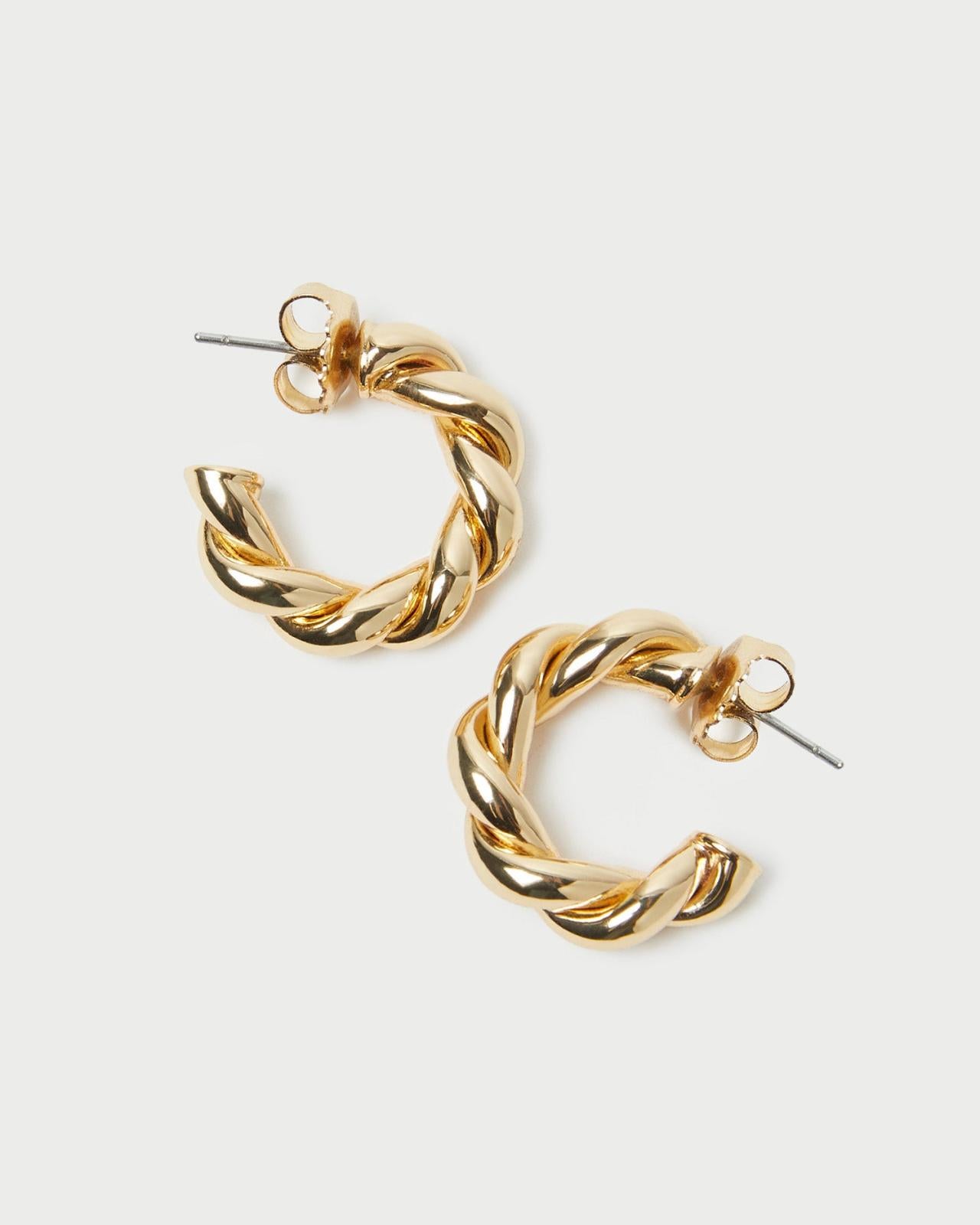 Loeffler Randall Atlas Gold Twisted Hoop Earrings L Jewelry L Accessories | Women Jewelry
