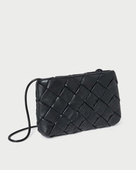 Loeffler Randall Auzeen Black Woven Shoulder Bag | Women Shoulder Bags