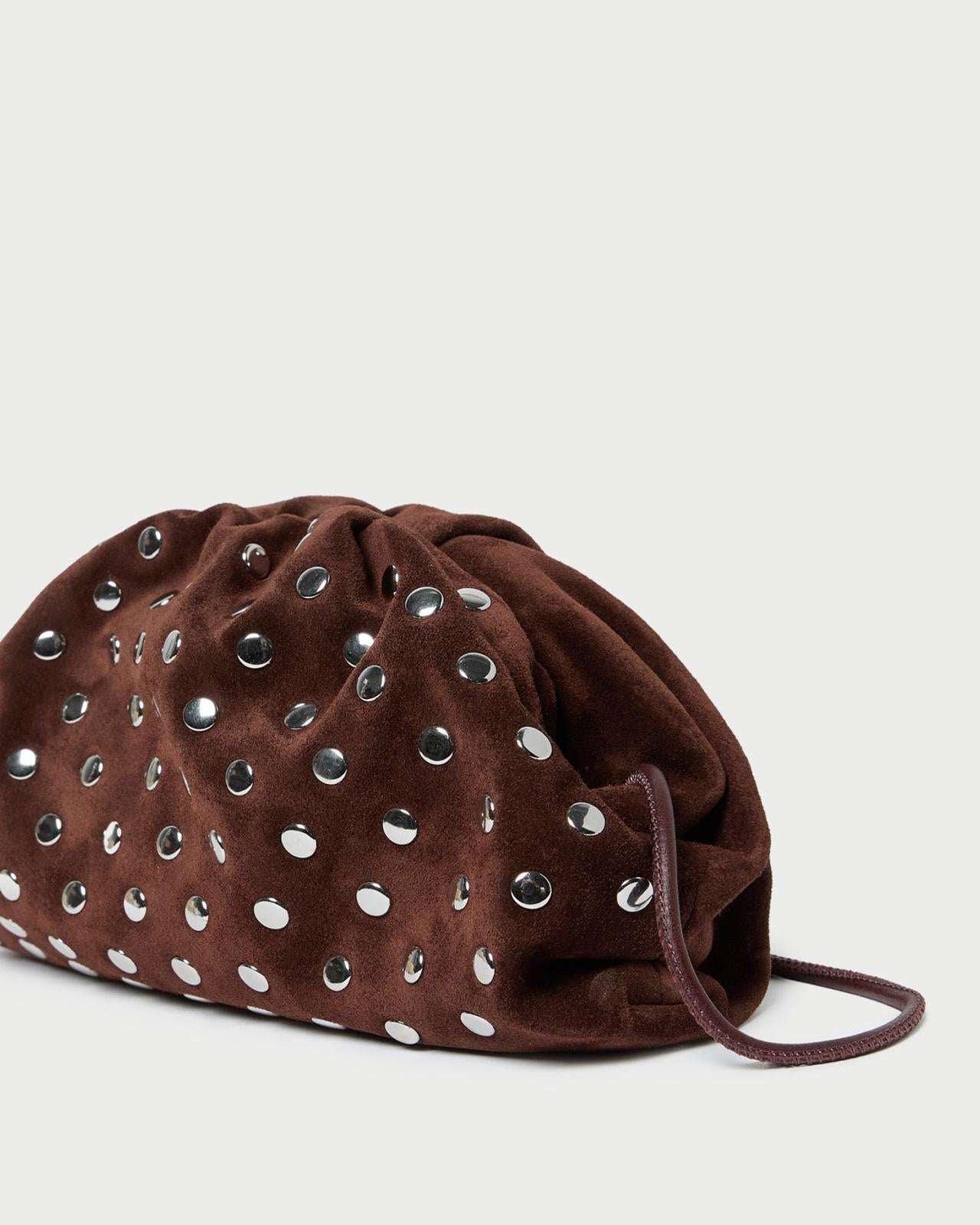 Loeffler Randall Bailey Espresso/Silver Dome Clutch | Women Clutches