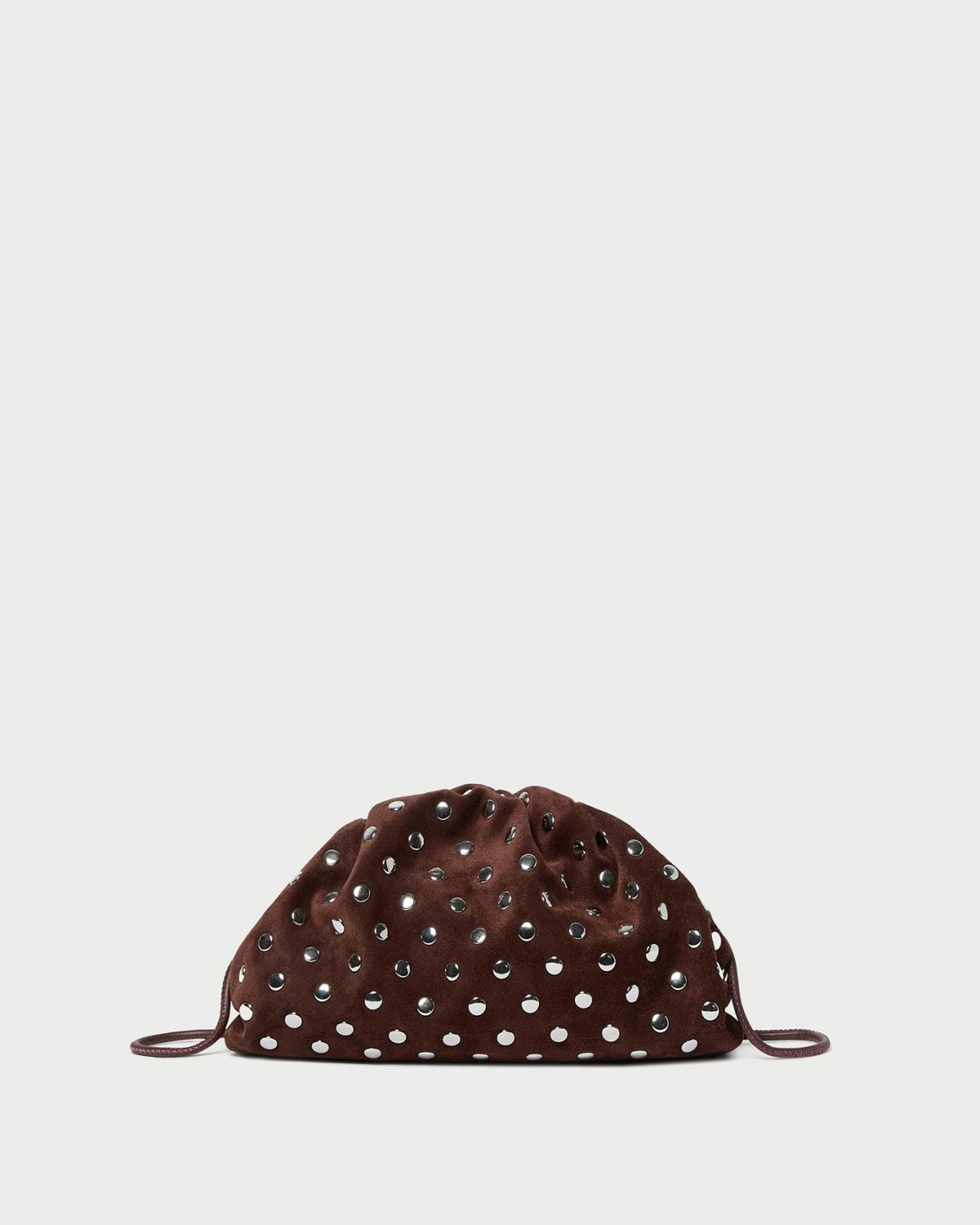 Loeffler Randall Bailey Espresso/Silver Dome Clutch | Women Clutches