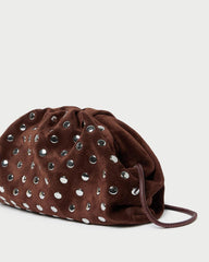 Loeffler Randall Bailey Espresso/Silver Dome Clutch | Women Clutches