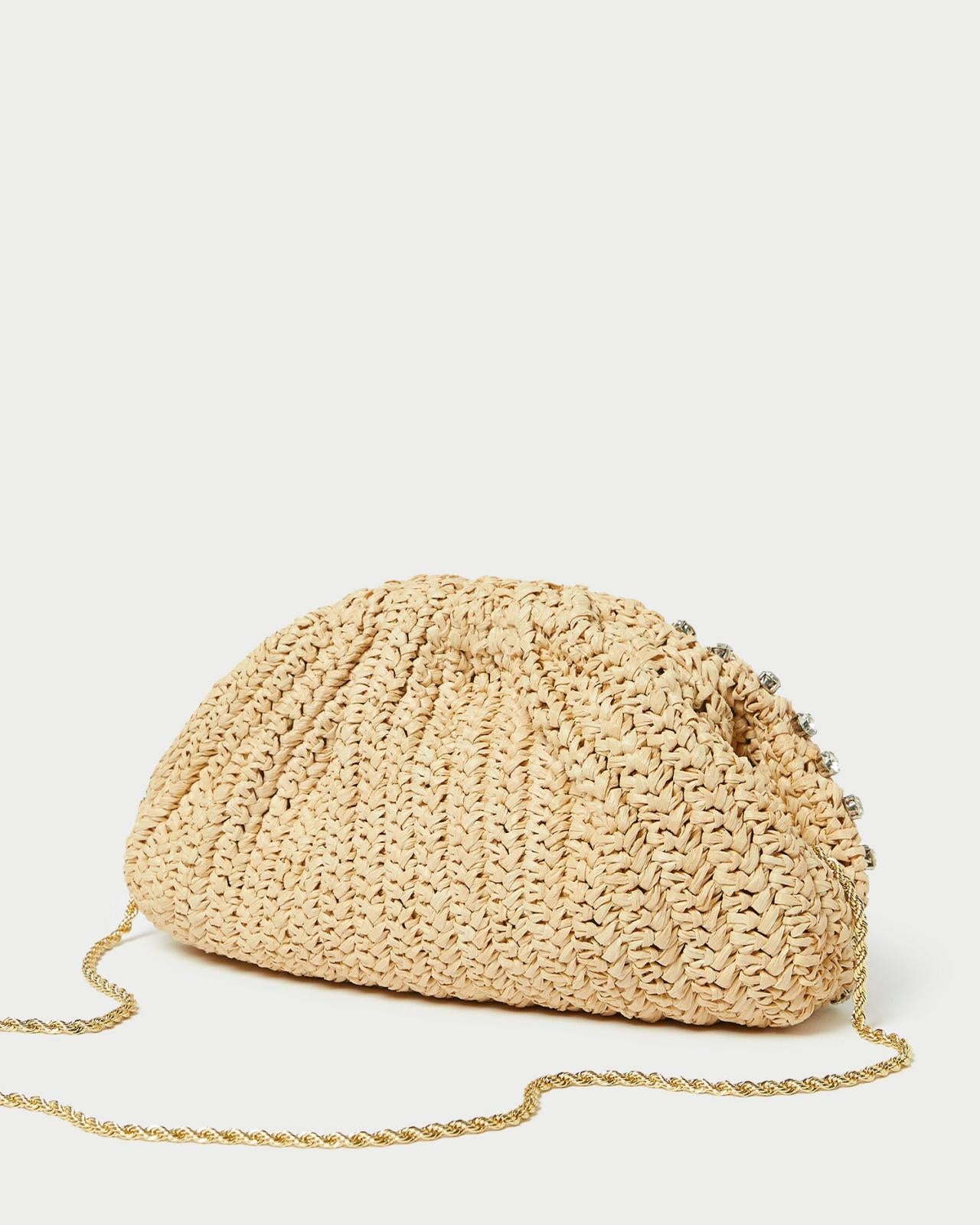 Loeffler Randall Bailey Natural/Crystal Dome Clutch L Clutches L Handbags | Women Clutches