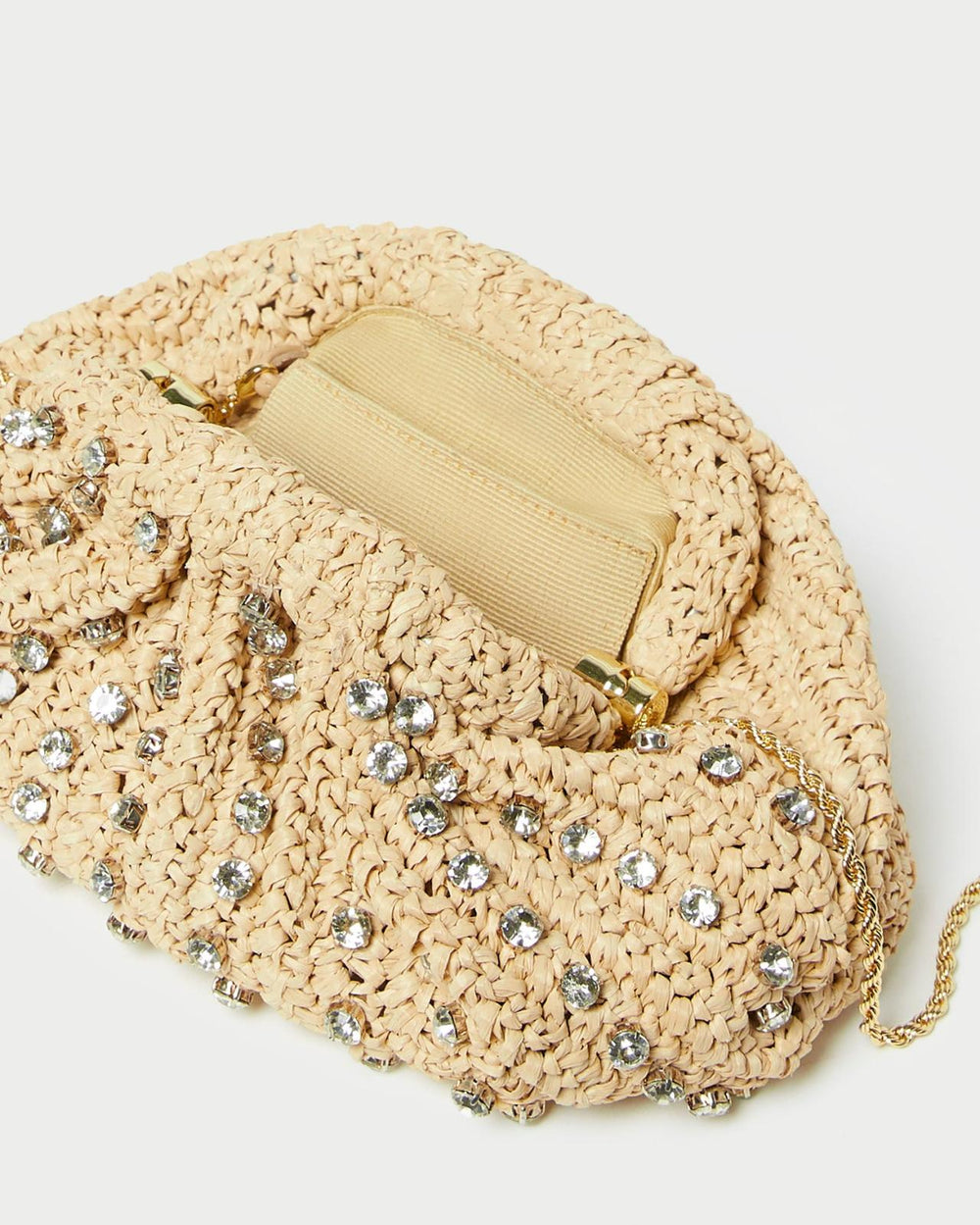 Loeffler Randall Bailey Natural/Crystal Dome Clutch L Clutches L Handbags | Women Clutches