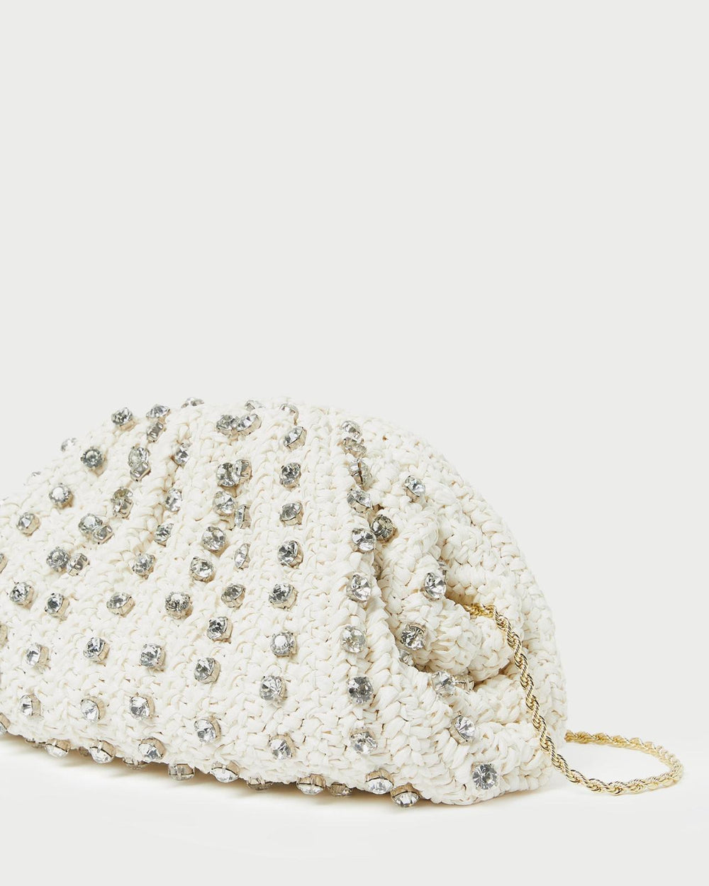 Loeffler Randall Bailey White/Crystal Dome Clutch L Clutches L Handbags | Women Clutches