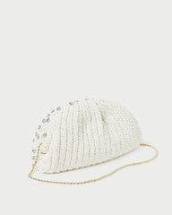 Loeffler Randall Bailey White/Crystal Dome Clutch L Clutches L Handbags | Women Clutches