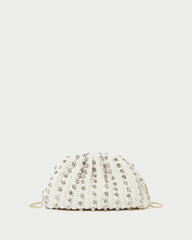 Loeffler Randall Bailey White/Crystal Dome Clutch L Clutches L Handbags | Women Clutches