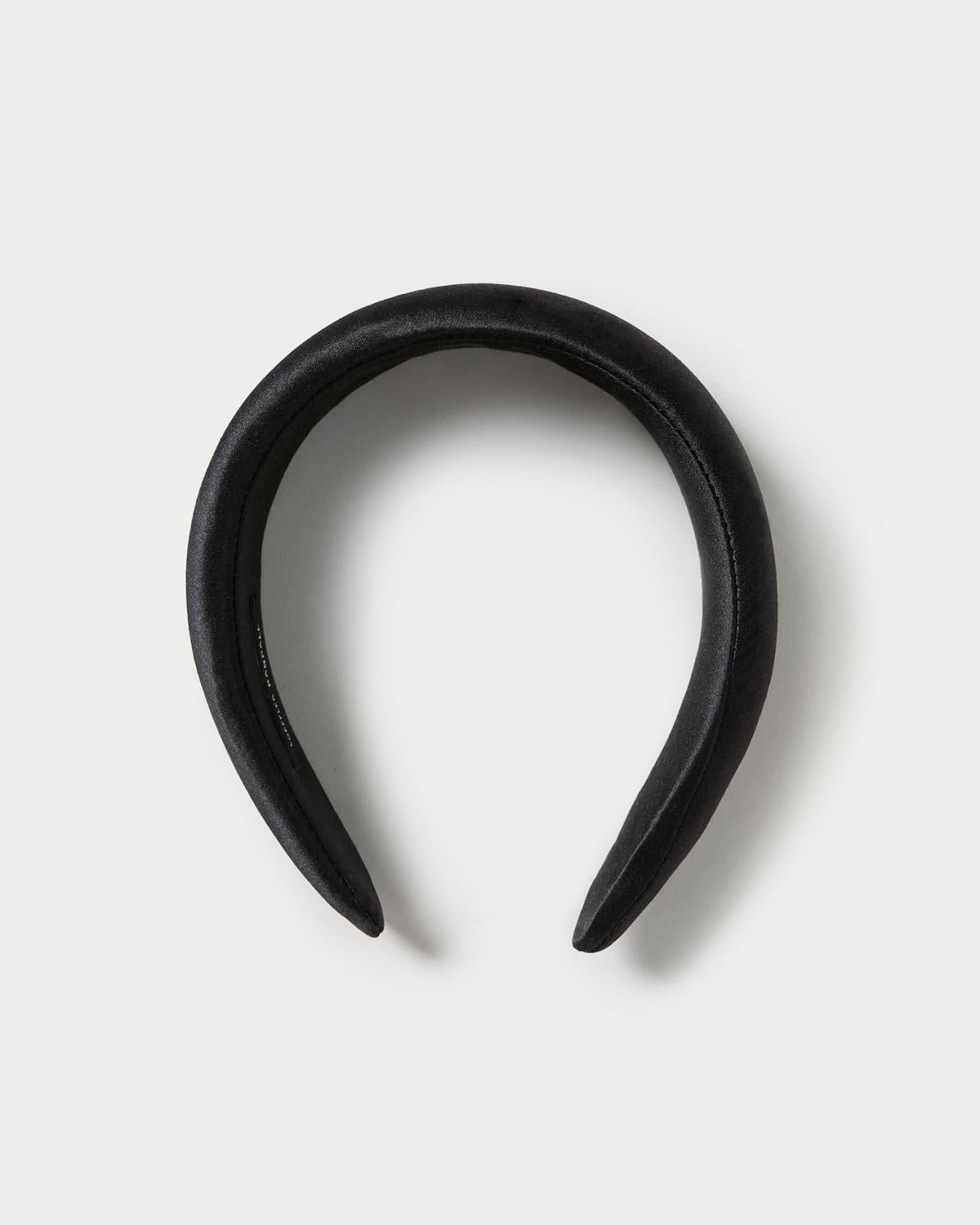 Loeffler Randall Bellamy Black Satin Puffy Headband I Hair Accessories I Accessories | Women Accessories