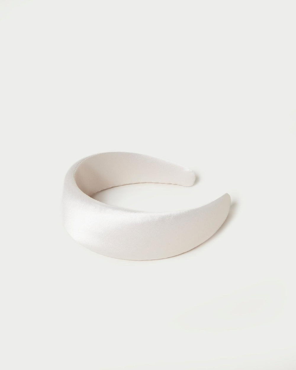 Loeffler Randall Bellamy Cream Satin Puffy Headband I Hair Accessories I Accessories | Women Accessories
