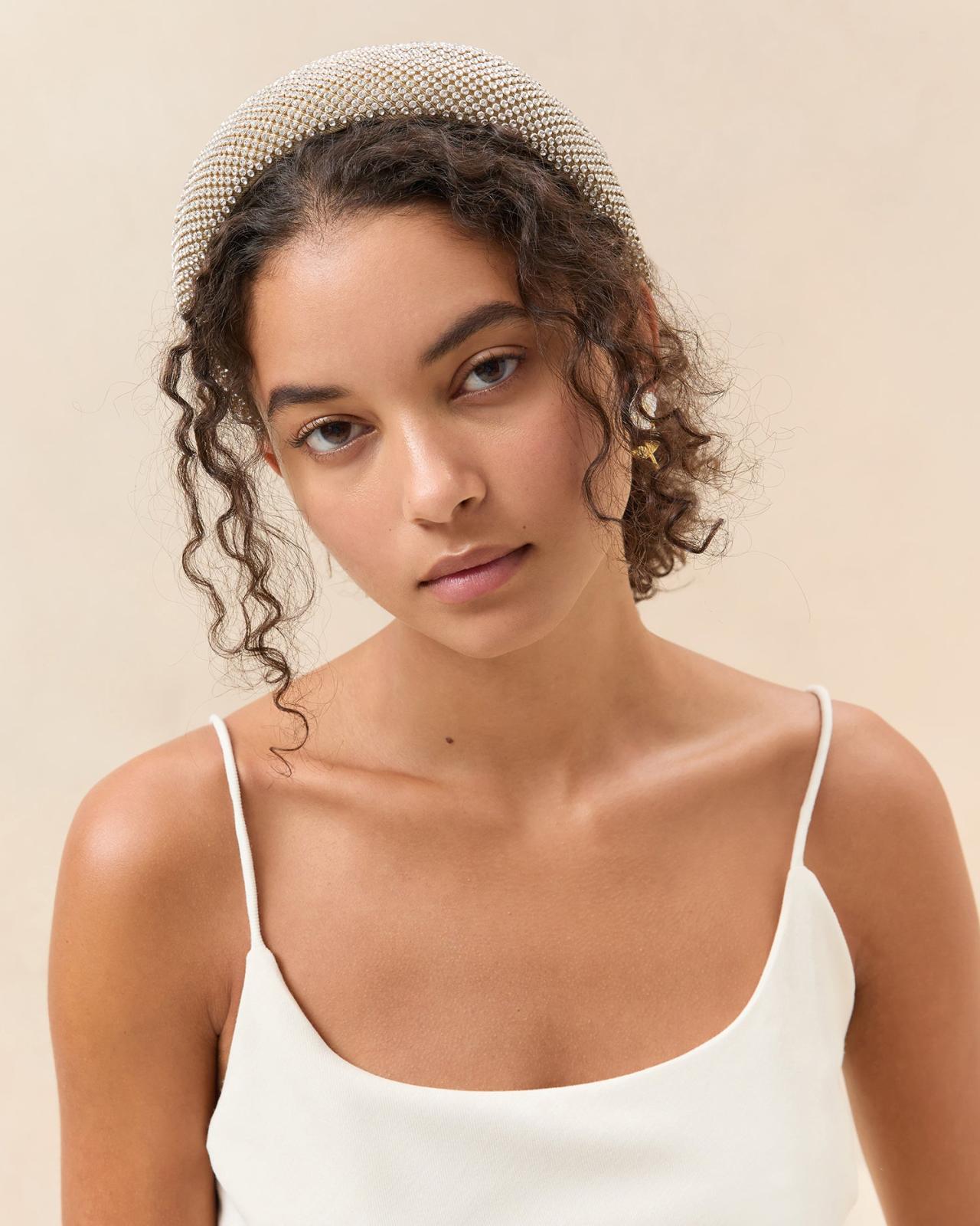 Loeffler Randall Bellamy Gold Diamanté Headband | Women Accessories