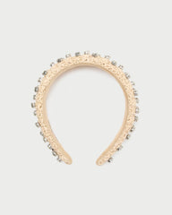 Loeffler Randall Bellamy Natural/Crystal Puffy Headband I Hair Accessories I Accessory | Women Accessories