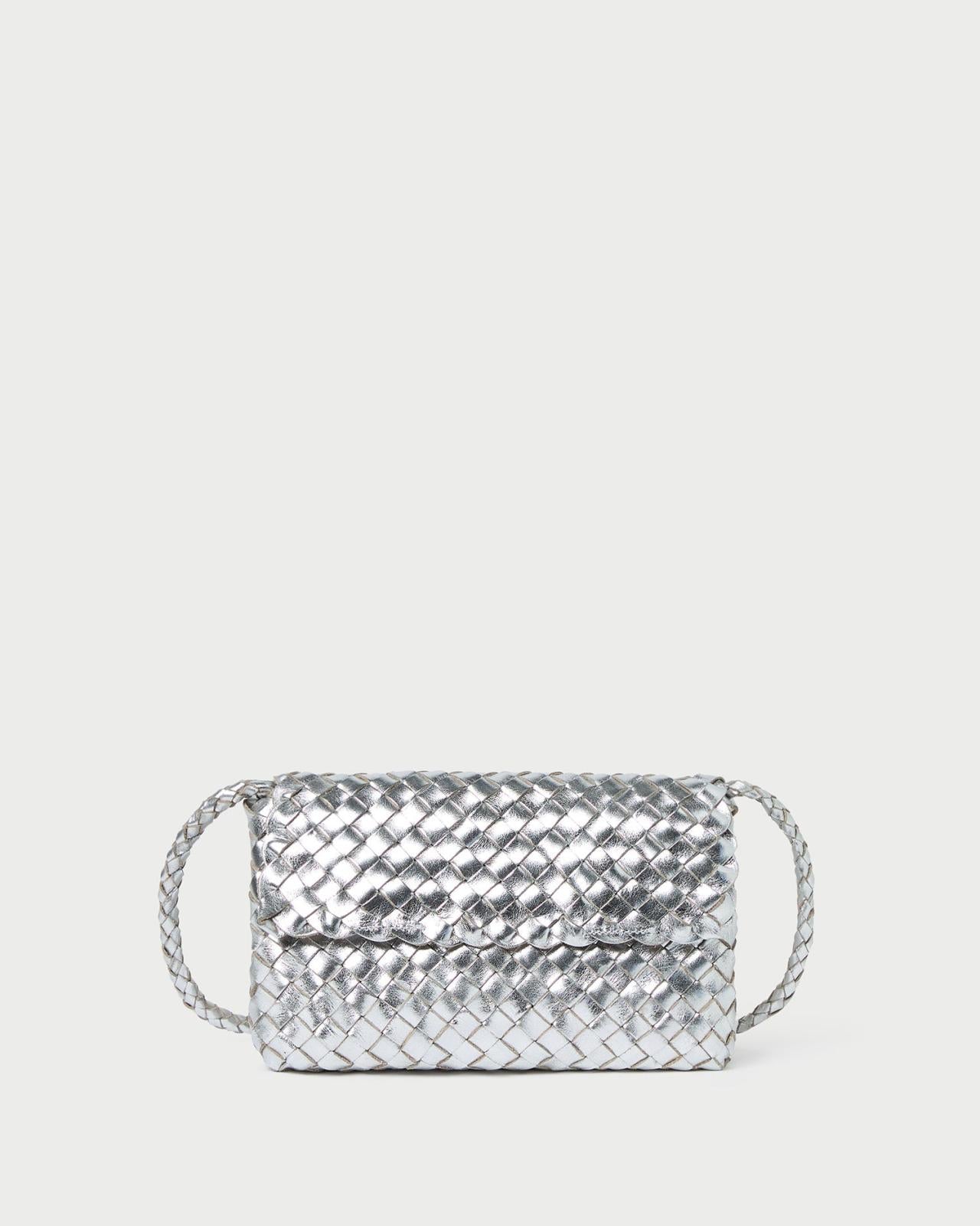 Loeffler Randall Billie Silver Leather Shoulder Bag | Women Shoulder Bags